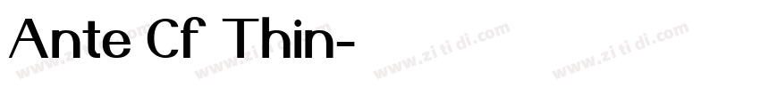 Ante Cf Thin字体转换